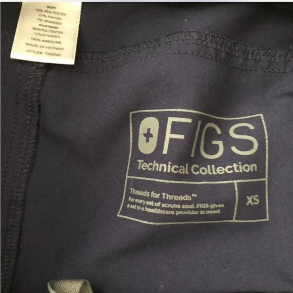 FIGS Scrubs Pants Navy Pants Technical Collection Kanye Moto Scrub Slim Fit Pant - Picture 7 of 8